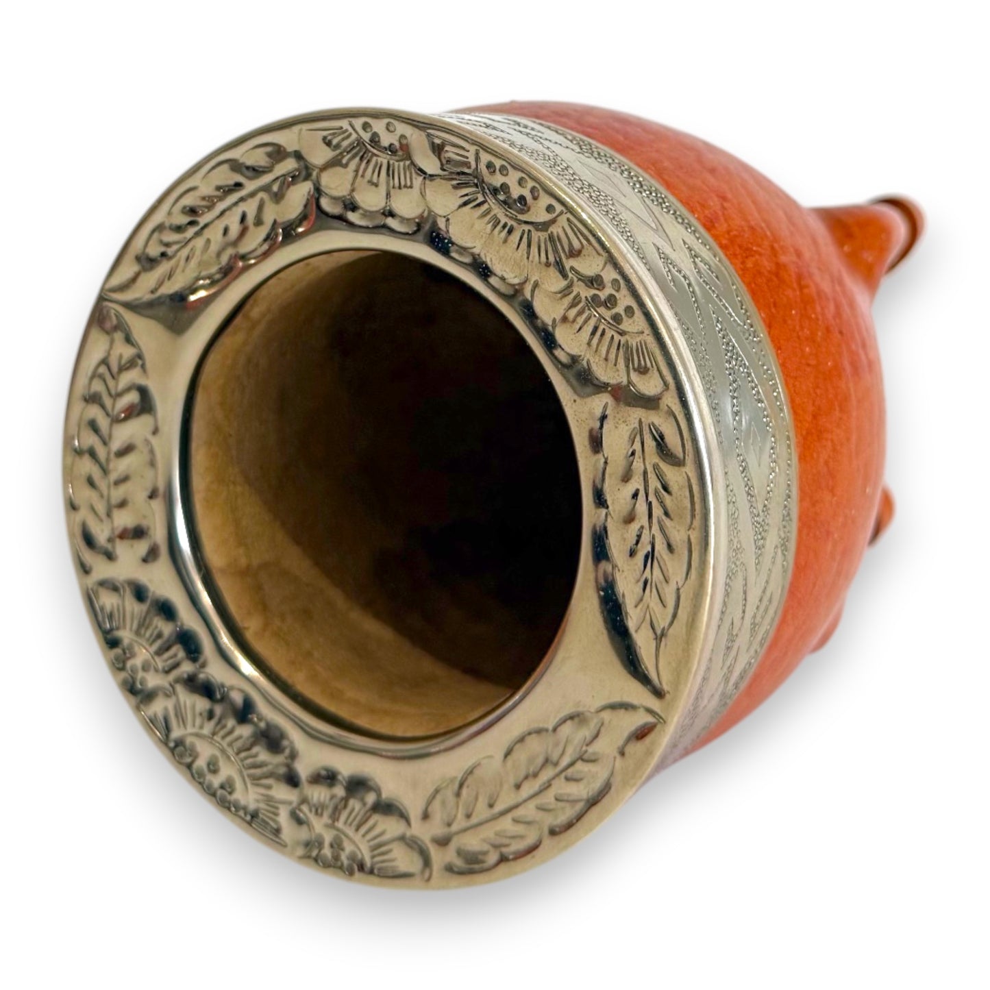Mate Imperial in Cuoio Bronzo con Virola decorata in Alpaca | Standard