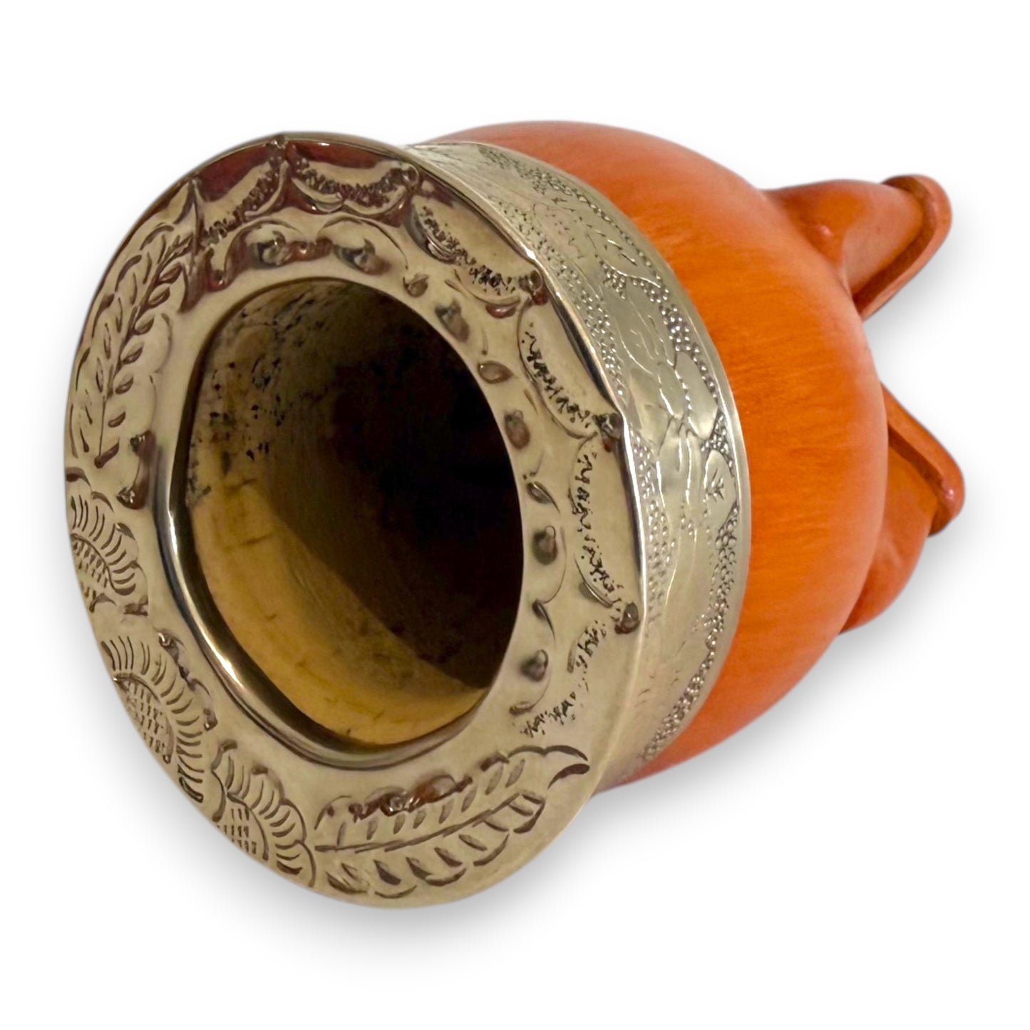 Mate Imperial in Cuoio Bronzo con Virola decorata in Alpaca | Standard