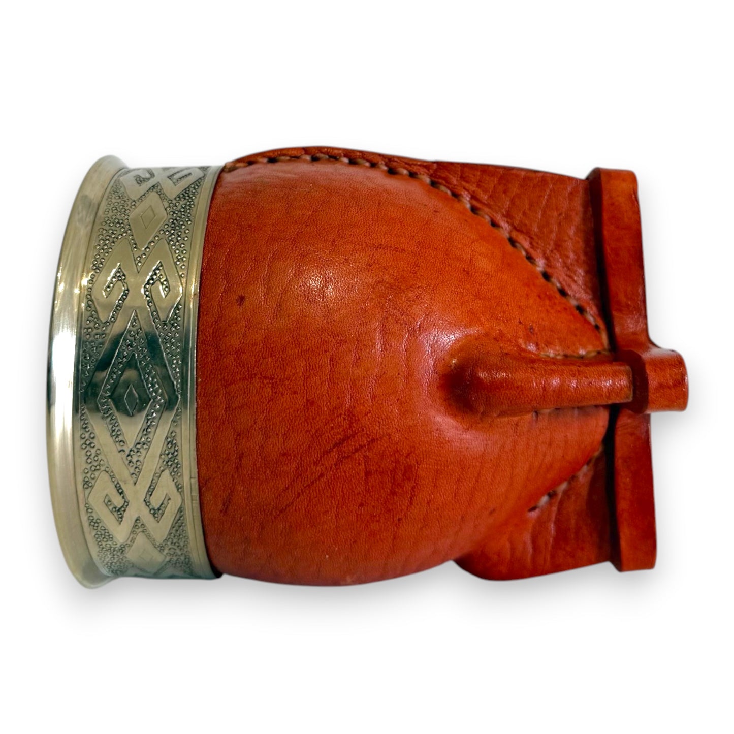 Mate Imperial in Cuoio Bronzo con Virola decorata in Alpaca | Standard