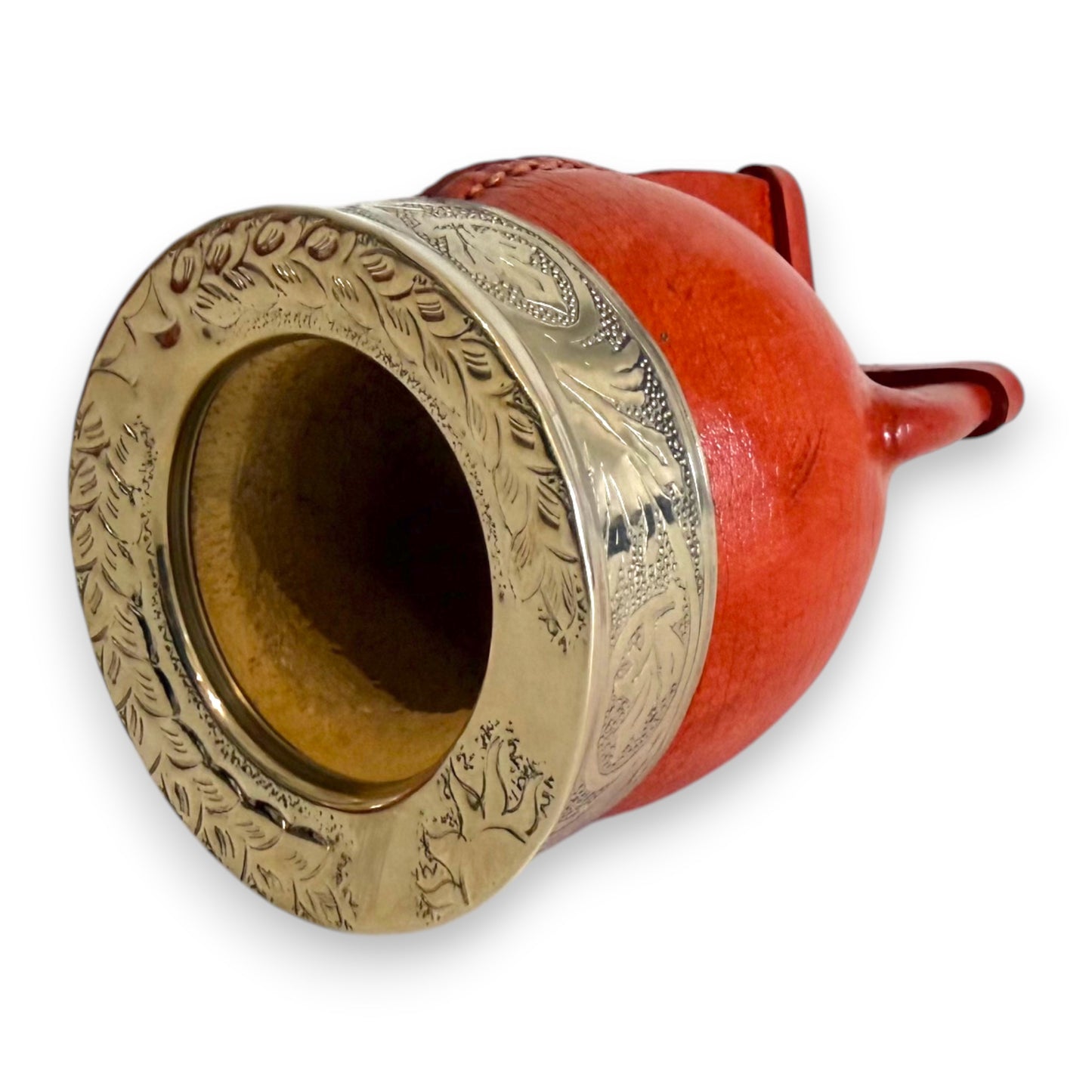 Mate Imperial in Cuoio Bronzo con Virola decorata in Alpaca | Standard