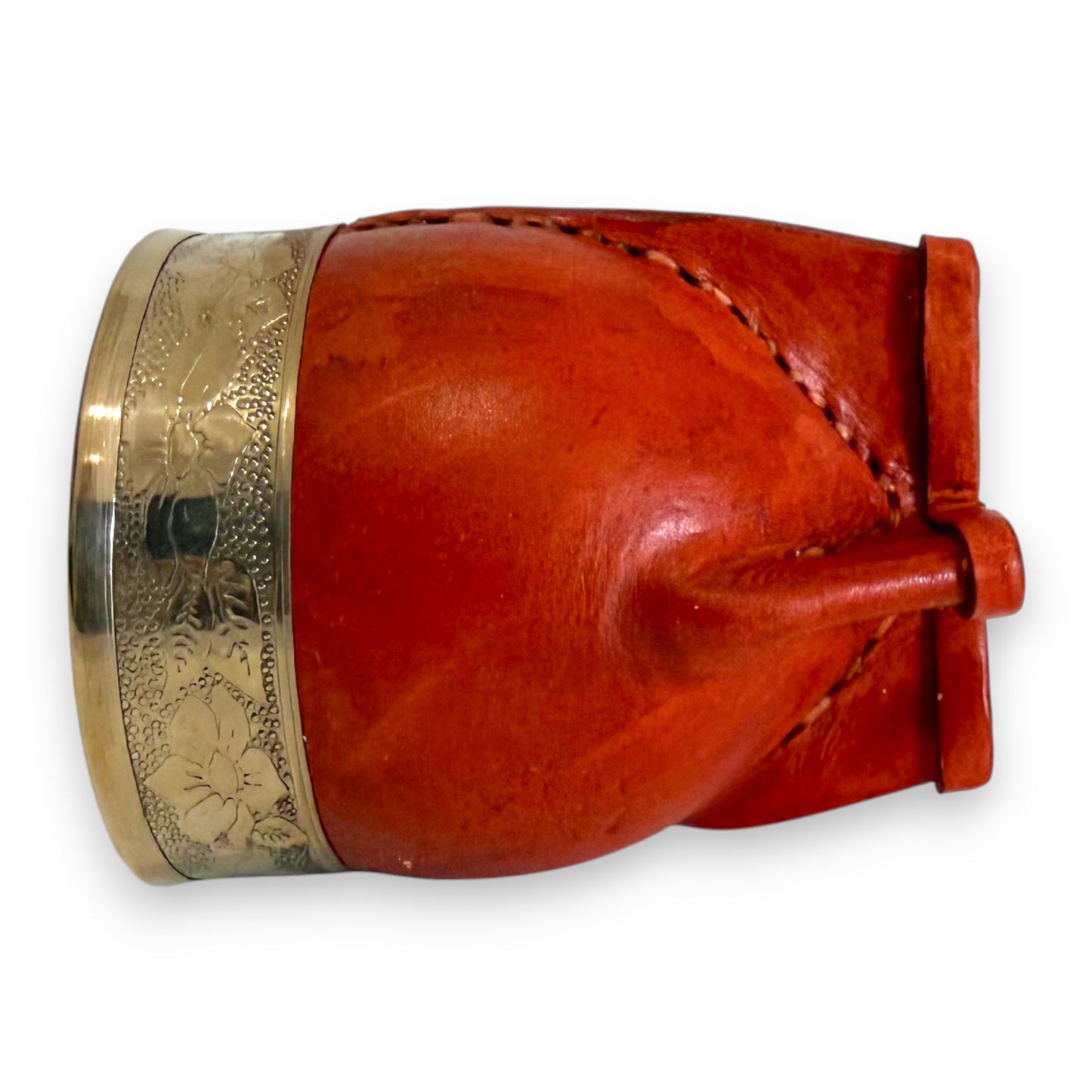 Mate Imperial in Cuoio Bronzo con Virola decorata in Alpaca | Standard