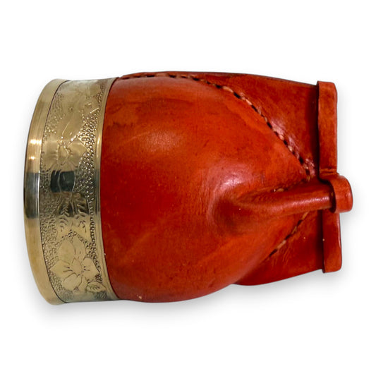 Mate Imperial in Cuoio Bronzo con Virola decorata in Alpaca | Standard