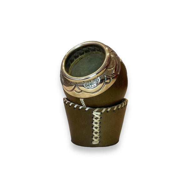 Mate Torpedo Marrone con “Posa” e Fleje Alpaca | Elitè