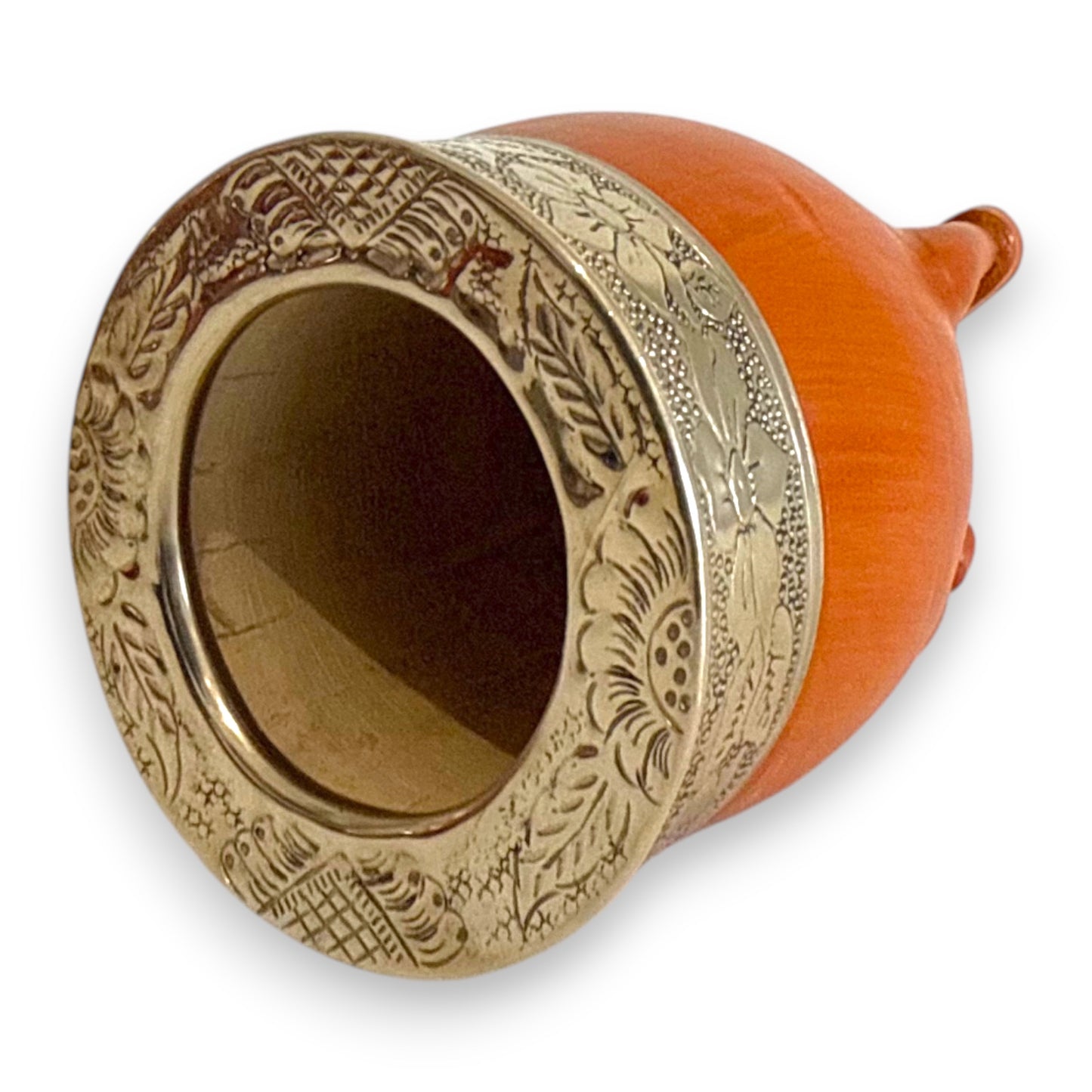 Mate Imperial in Cuoio Bronzo con Virola decorata in Alpaca | Standard