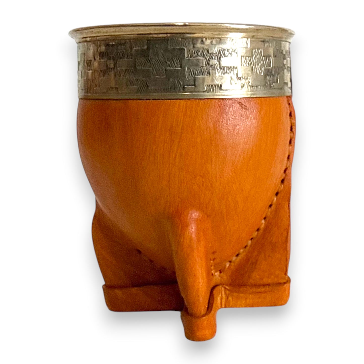 Mate Imperial in Cuoio Bronzo con Virola decorata in Alpaca | Standard