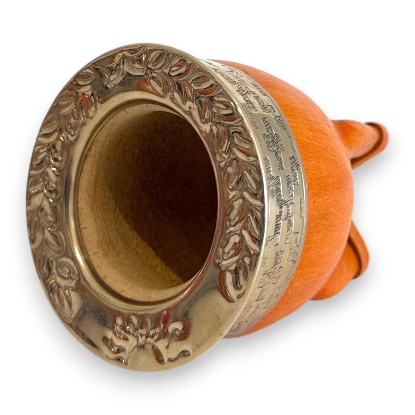 Mate Imperial in Cuoio Bronzo con Virola decorata in Alpaca | Standard