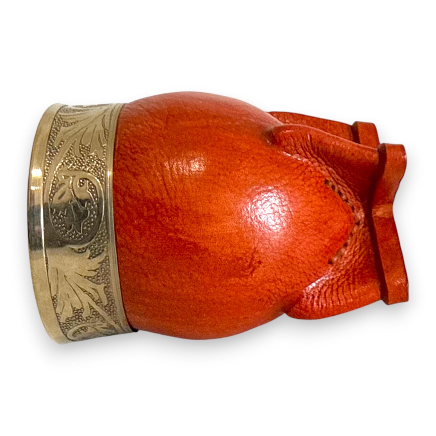 Mate Imperial in Cuoio Bronzo con Virola decorata in Alpaca | Standard