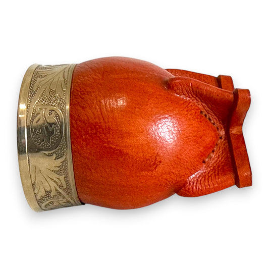 Mate Imperial in Cuoio Bronzo con Virola decorata in Alpaca | Standard