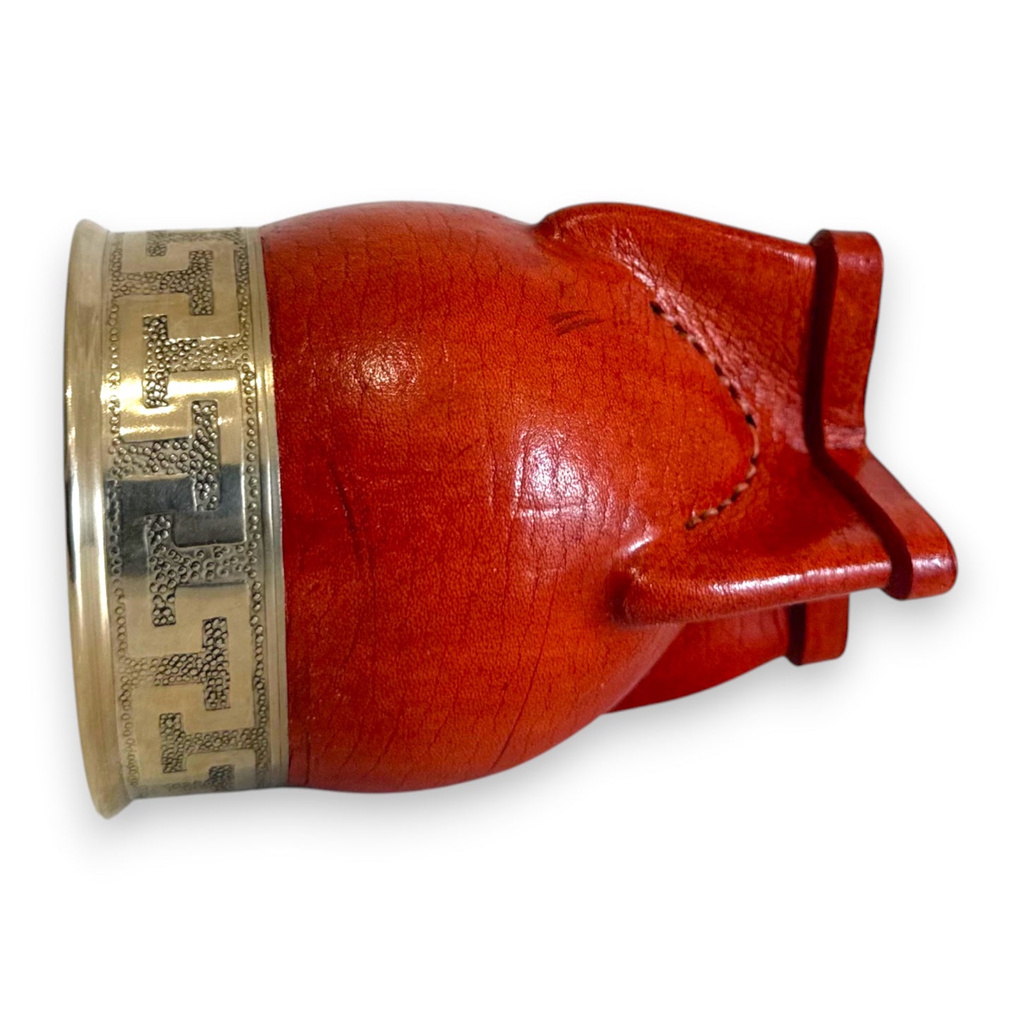 Mate Imperial in Cuoio Bronzo con Virola decorata in Alpaca | Standard