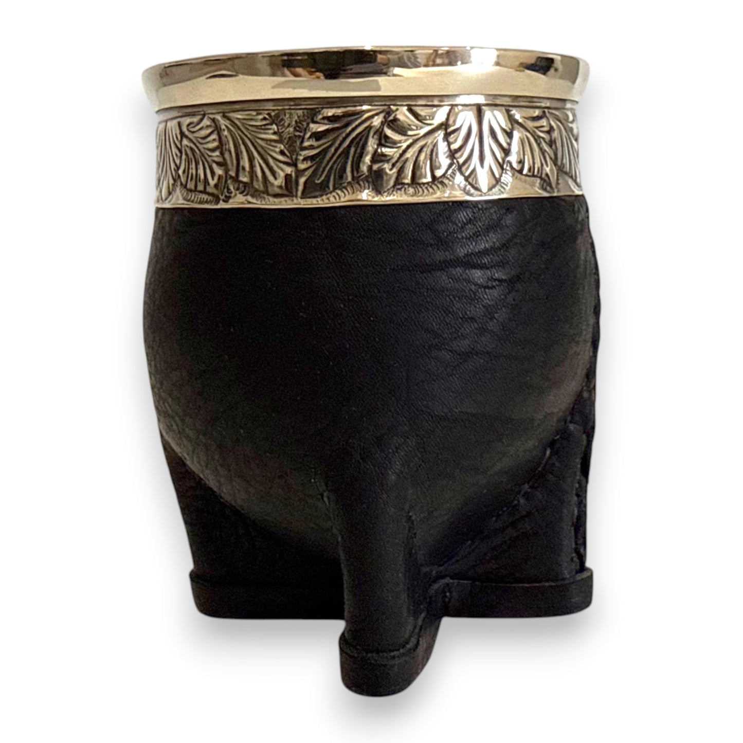Mate Imperial Nero in Cuoio con Virola decorata | Luxury