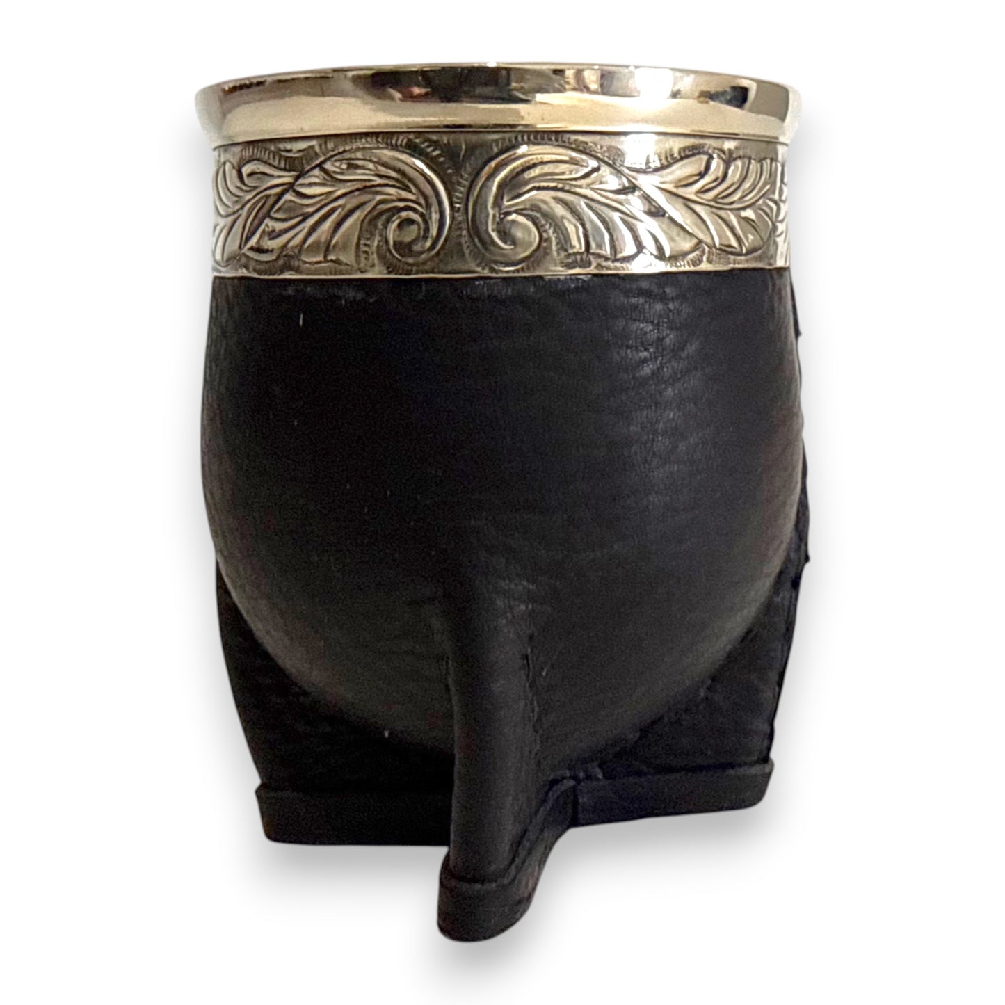 Mate Imperial Nero in Cuoio con Virola decorata | Luxury