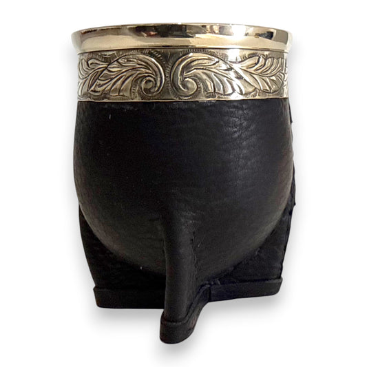 Mate Imperial Nero in Cuoio con Virola decorata | Luxury