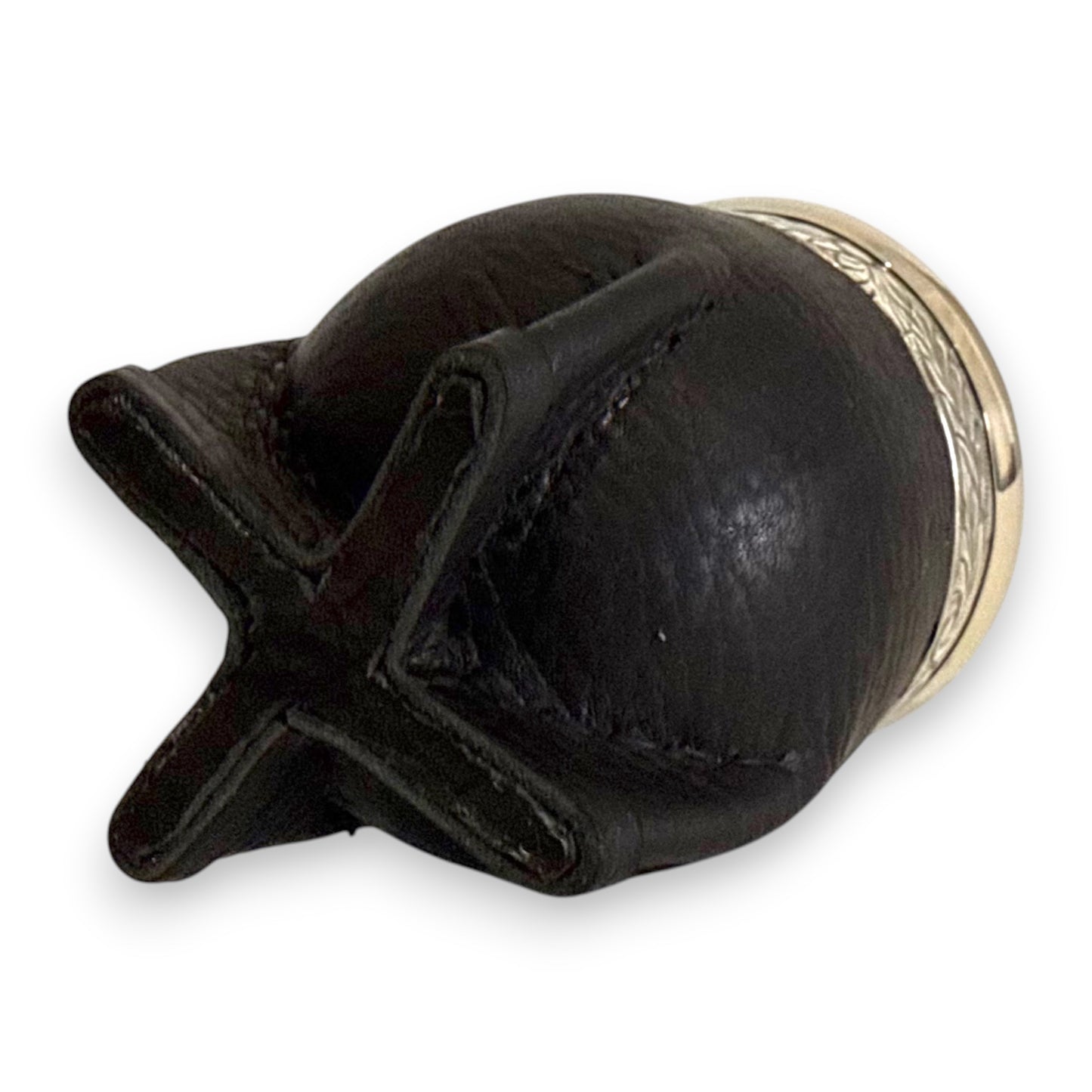 Mate Imperial Nero in Cuoio con Virola decorata | Luxury
