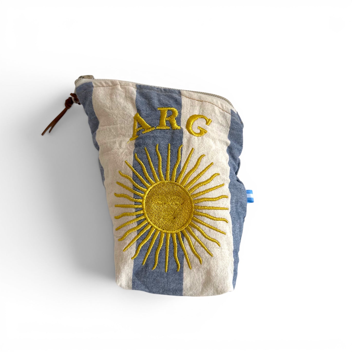 Yerbera in Cuoio Bordada "ARG + 10"