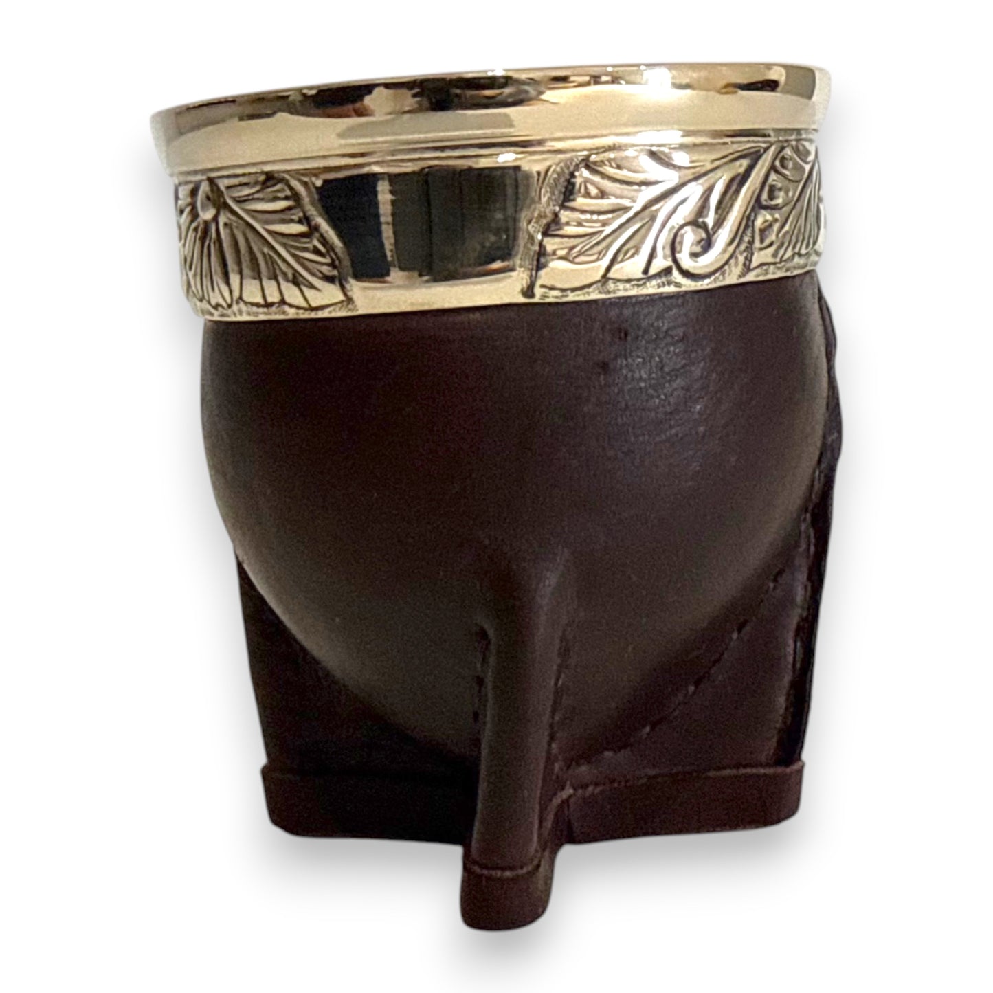 Mate Imperial Marrone in Cuoio con Virola decorata | Luxury