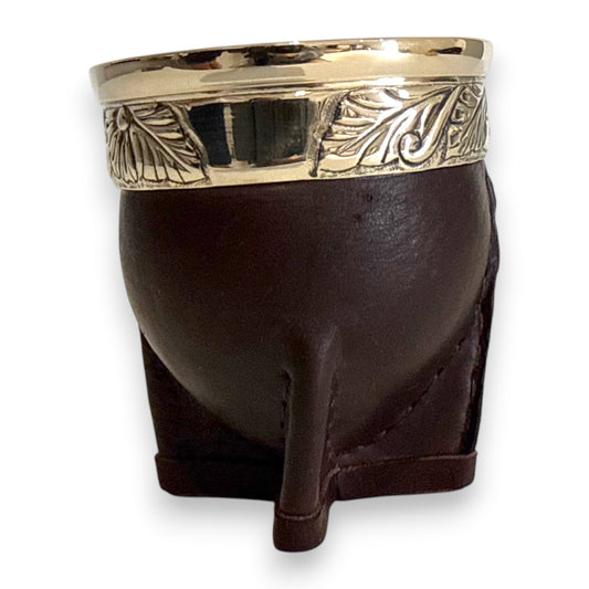 Mate Imperial Marrone in Cuoio con Virola decorata | Luxury