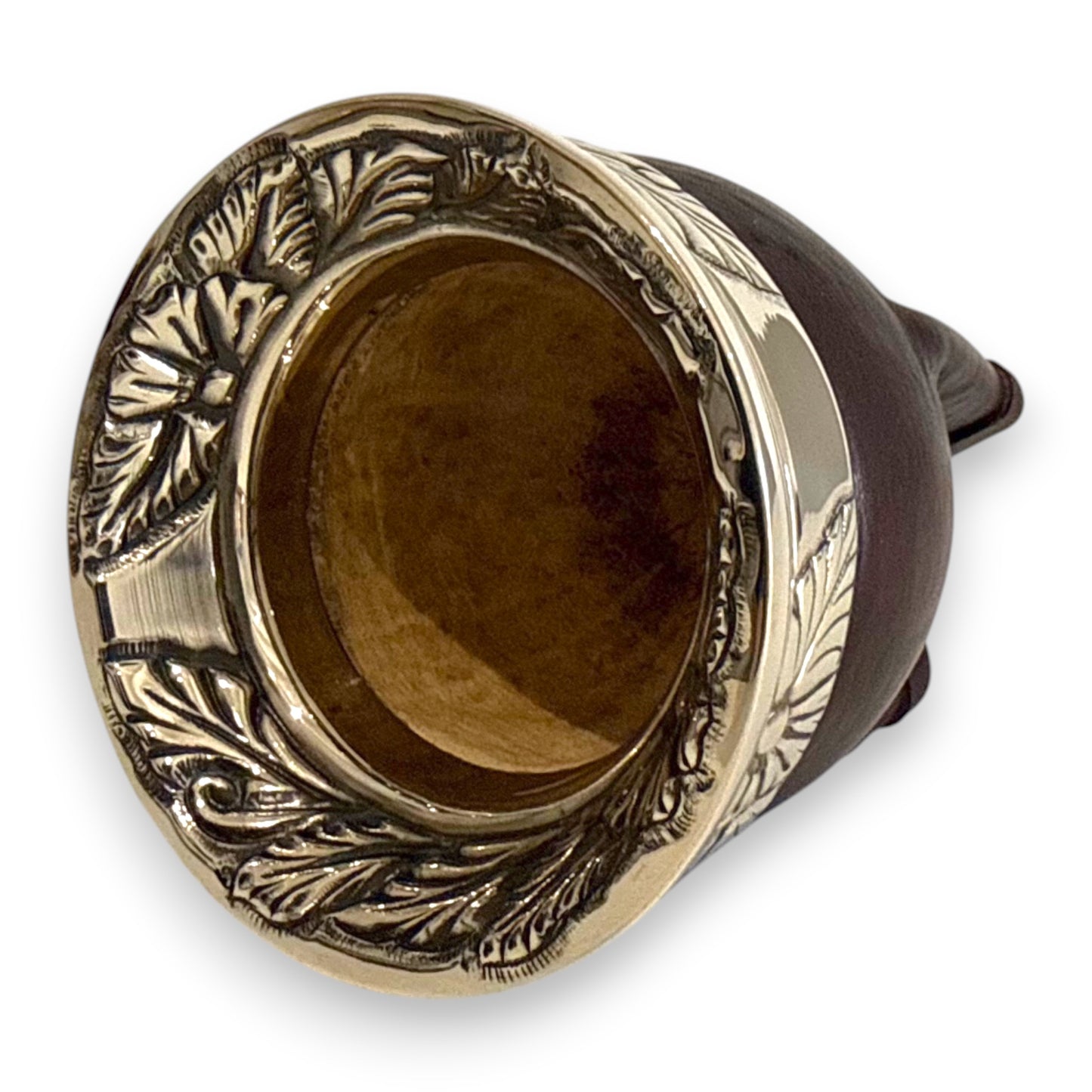 Mate Imperial Marrone in Cuoio con Virola decorata | Luxury