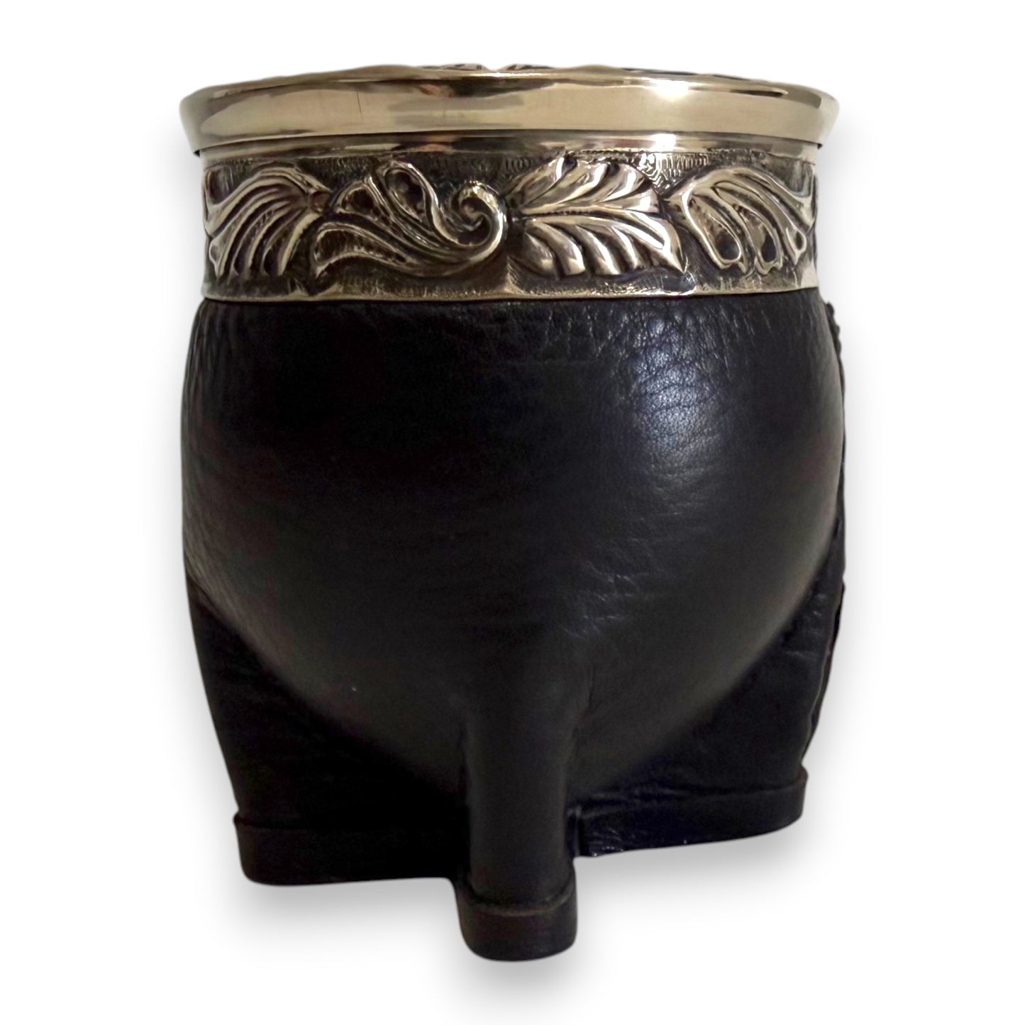 Mate Imperial Nero in Cuoio con Virola decorata | Luxury