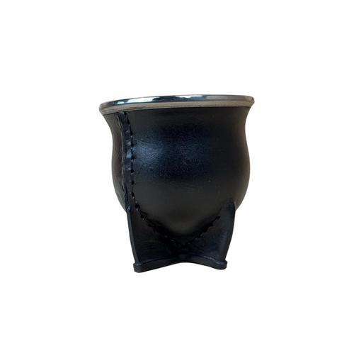 Mate Camionero Nero con Virola Alpaca | Standard