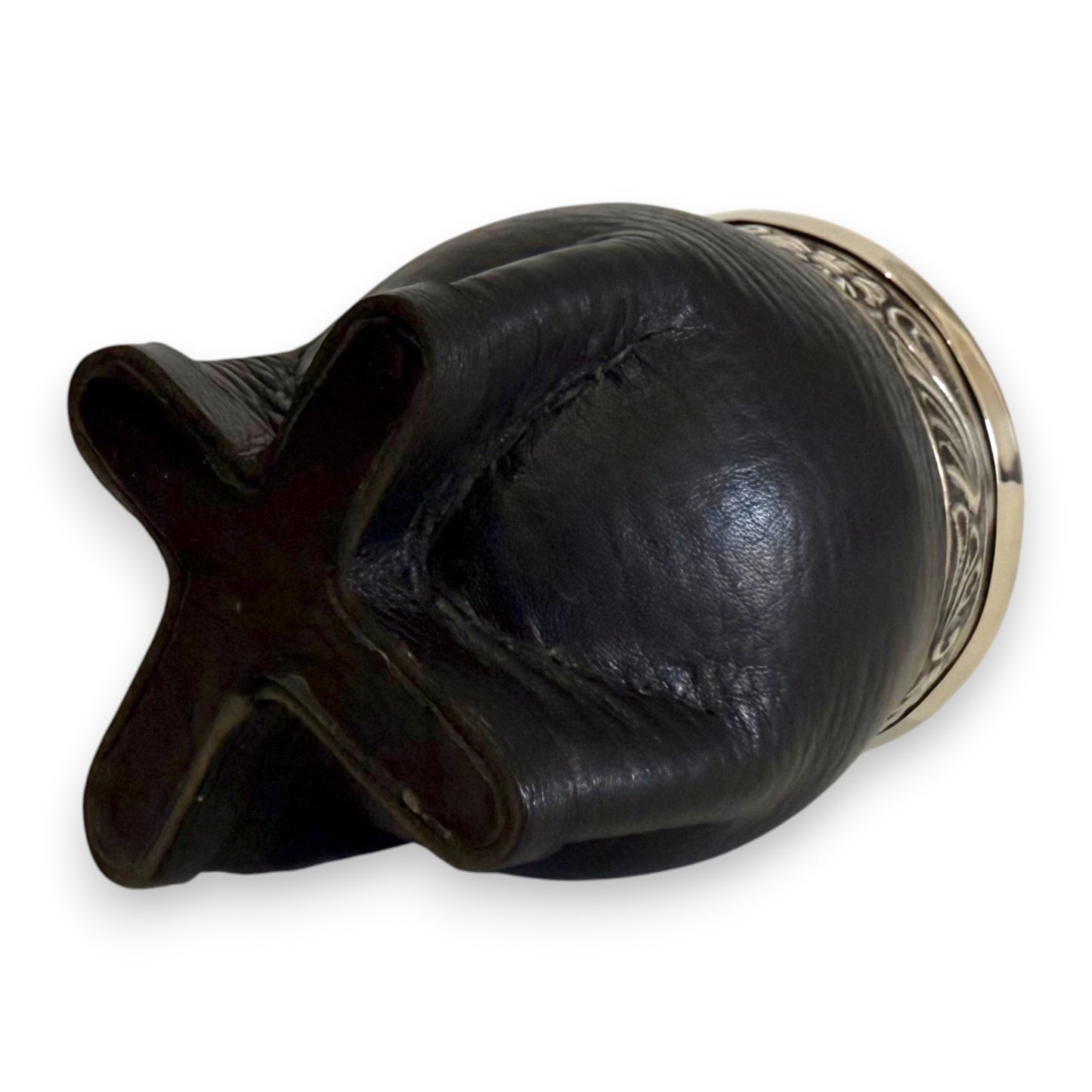 Mate Imperial Nero in Cuoio con Virola decorata | Luxury
