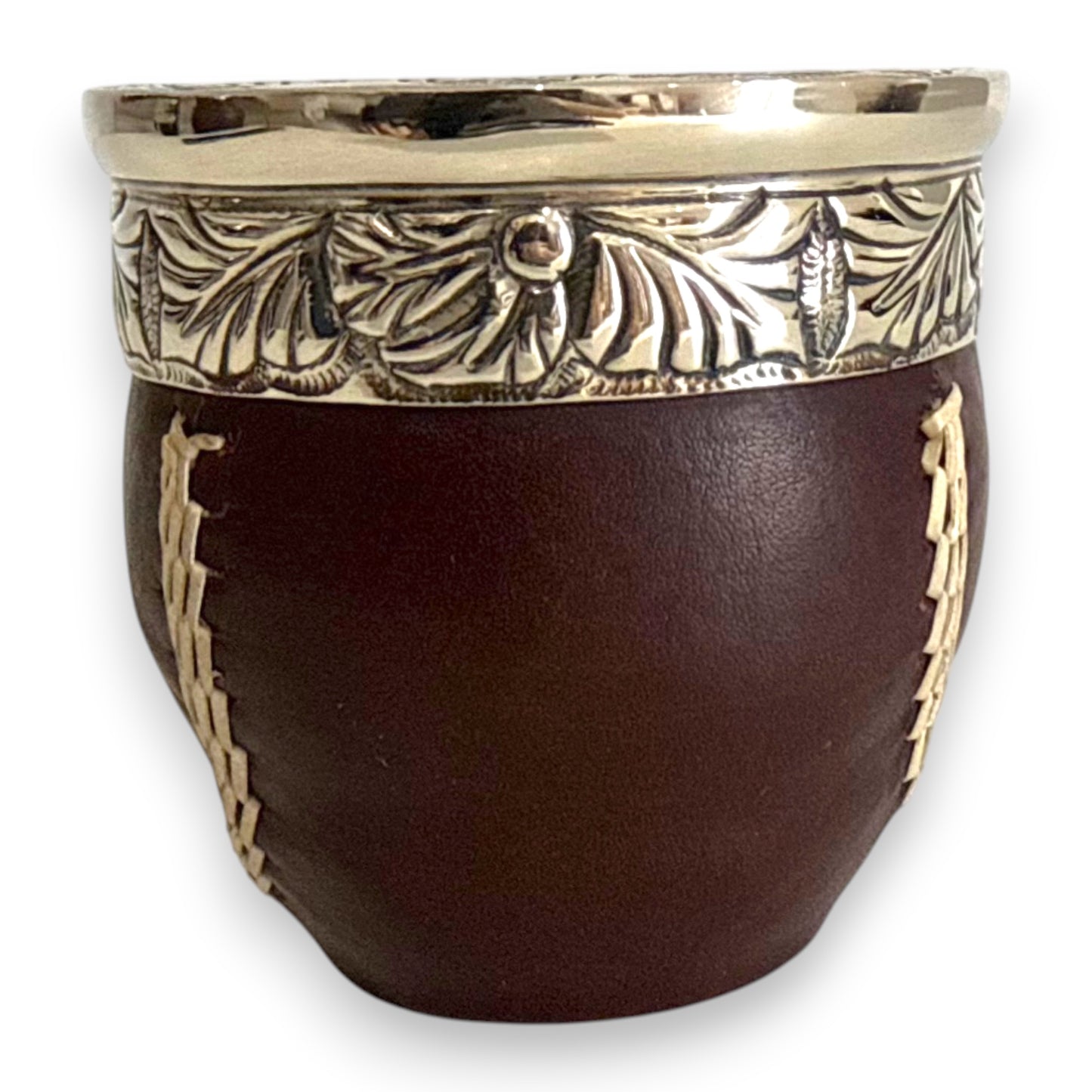 Mate Imperial Marrone in Cuoio lavorato, Cuciture e Virola IDM | Luxury