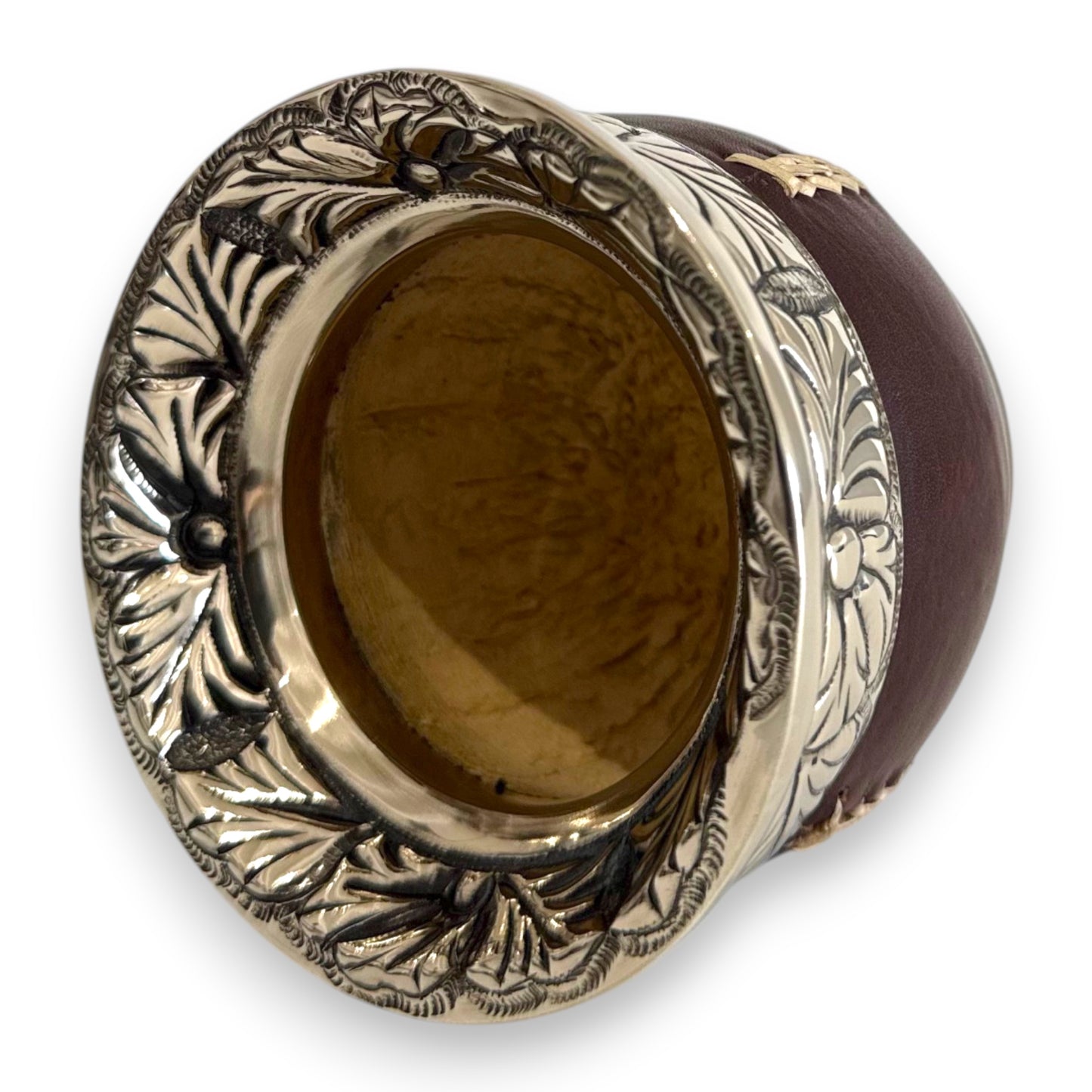 Mate Imperial Marrone in Cuoio lavorato, Cuciture e Virola IDM | Luxury