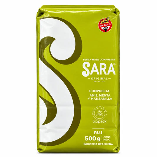 Yerba Mate SARA - ANIS, MENTA Y MANZANILLA 1/2 Kg.