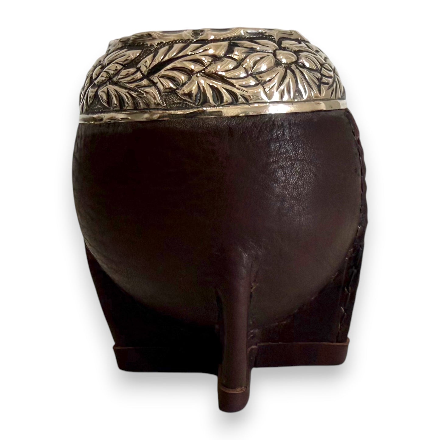 Mate Torpedo Marrone con Virola Alpaca decorata IDM| Elitè