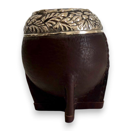 Mate Torpedo Marrone con Virola Alpaca decorata IDM| Elitè