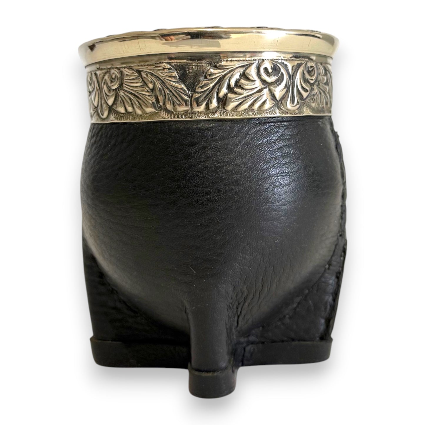 Mate Imperial Nero in Cuoio con Virola decorata | Luxury