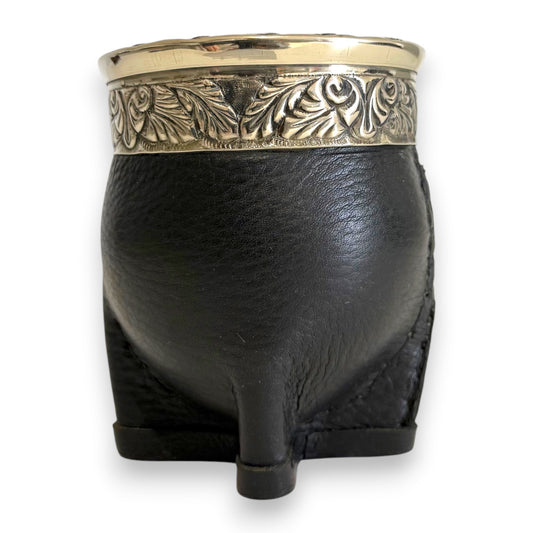 Mate Imperial Nero in Cuoio con Virola decorata | Luxury