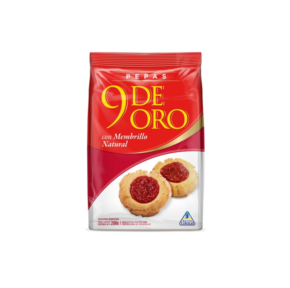 Galletas Pepas de Membrillo 9 DE ORO 200 gr