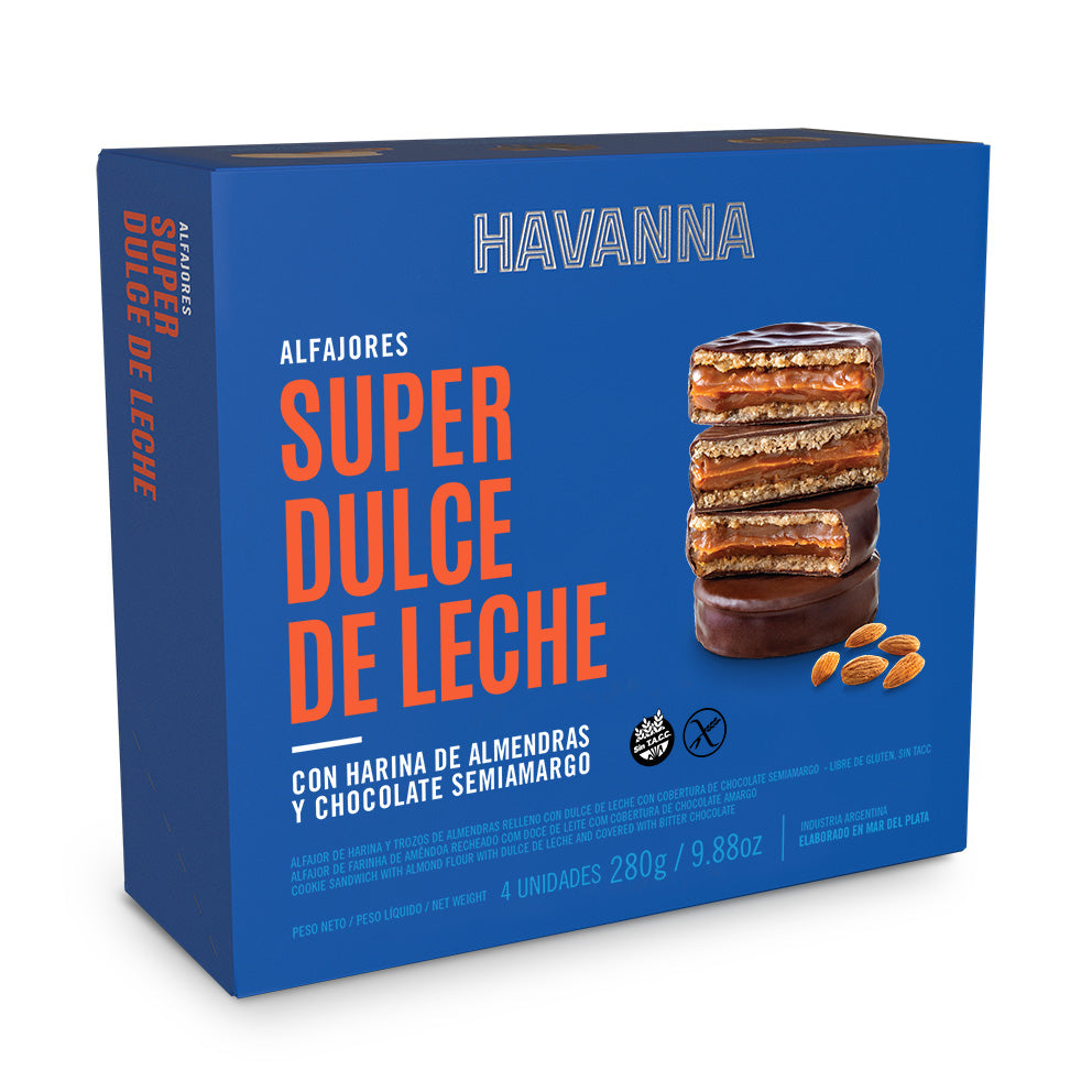 ALFAJORES HAVANNA SUPER DULCE DE LECHE 4x