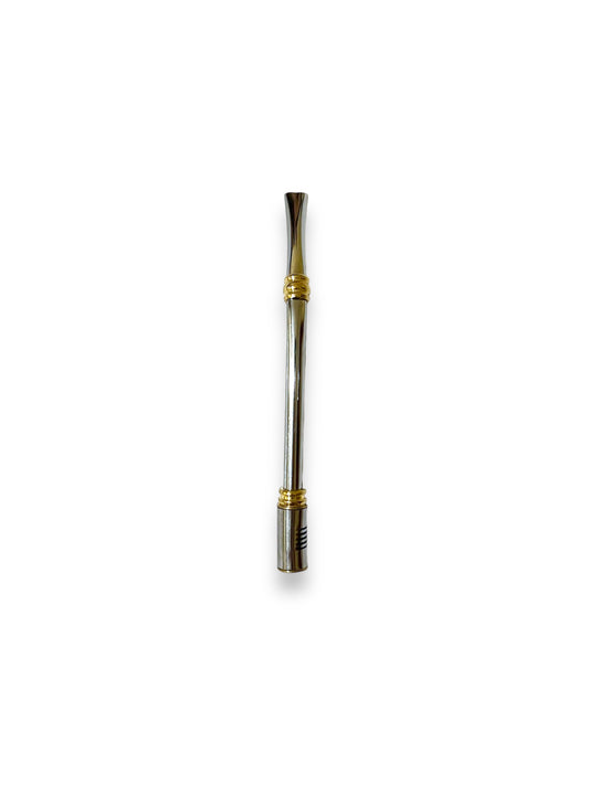 Bombilla "Filtro Cilindro" Oro e Argento 16cm