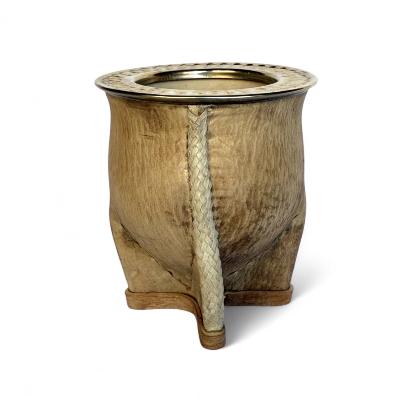 Mate Camionero Cuoio Crudo con Virola Alpaca | Standard