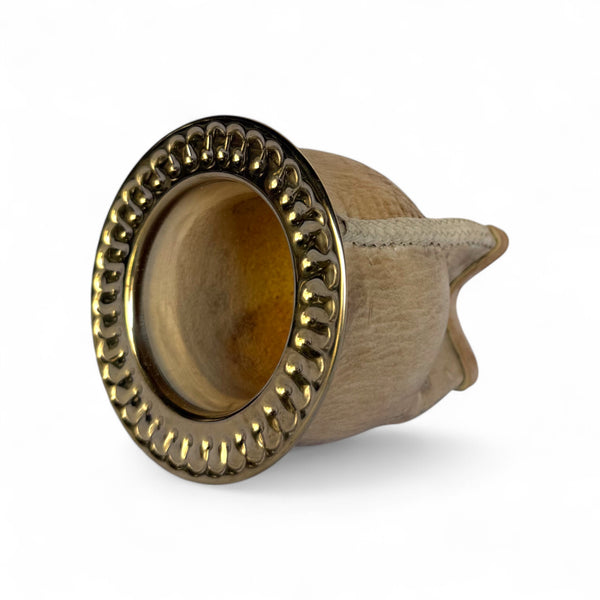 Mate Camionero Cuoio Crudo con Virola Alpaca | Standard