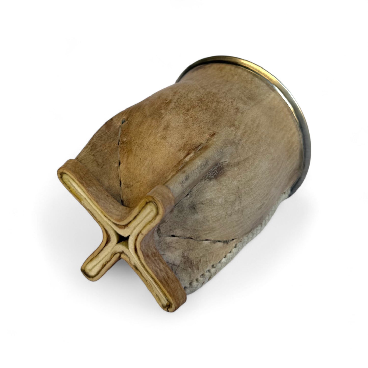 Mate Camionero Cuoio Crudo con Virola Alpaca | Standard