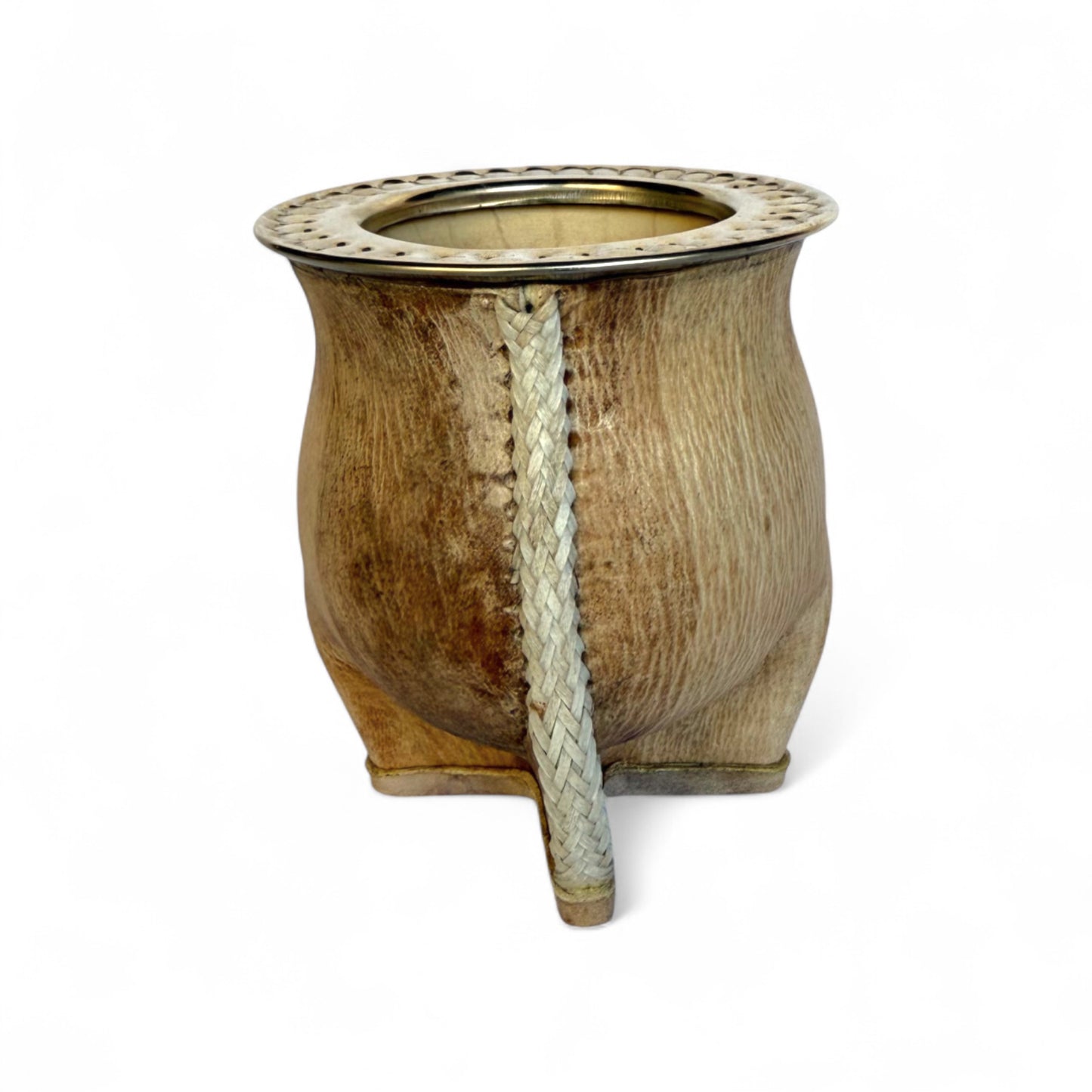 Mate Camionero Cuoio Crudo con Virola Alpaca | Standard