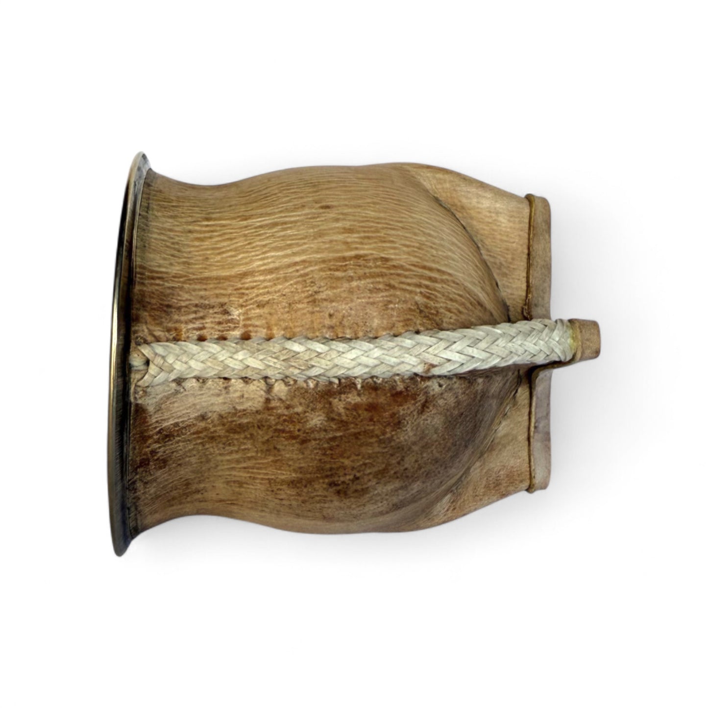 Mate Camionero Cuoio Crudo con Virola Alpaca | Standard