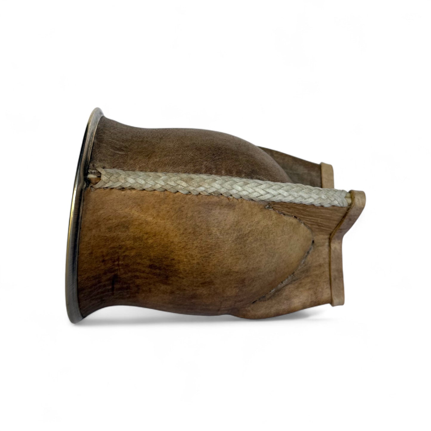 Mate Camionero Cuoio Crudo con Virola Alpaca | Standard