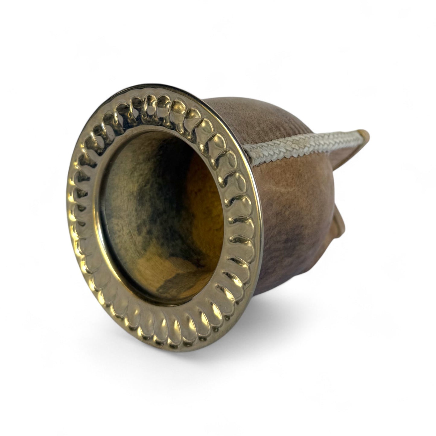 Mate Camionero Cuoio Crudo con Virola Alpaca | Standard