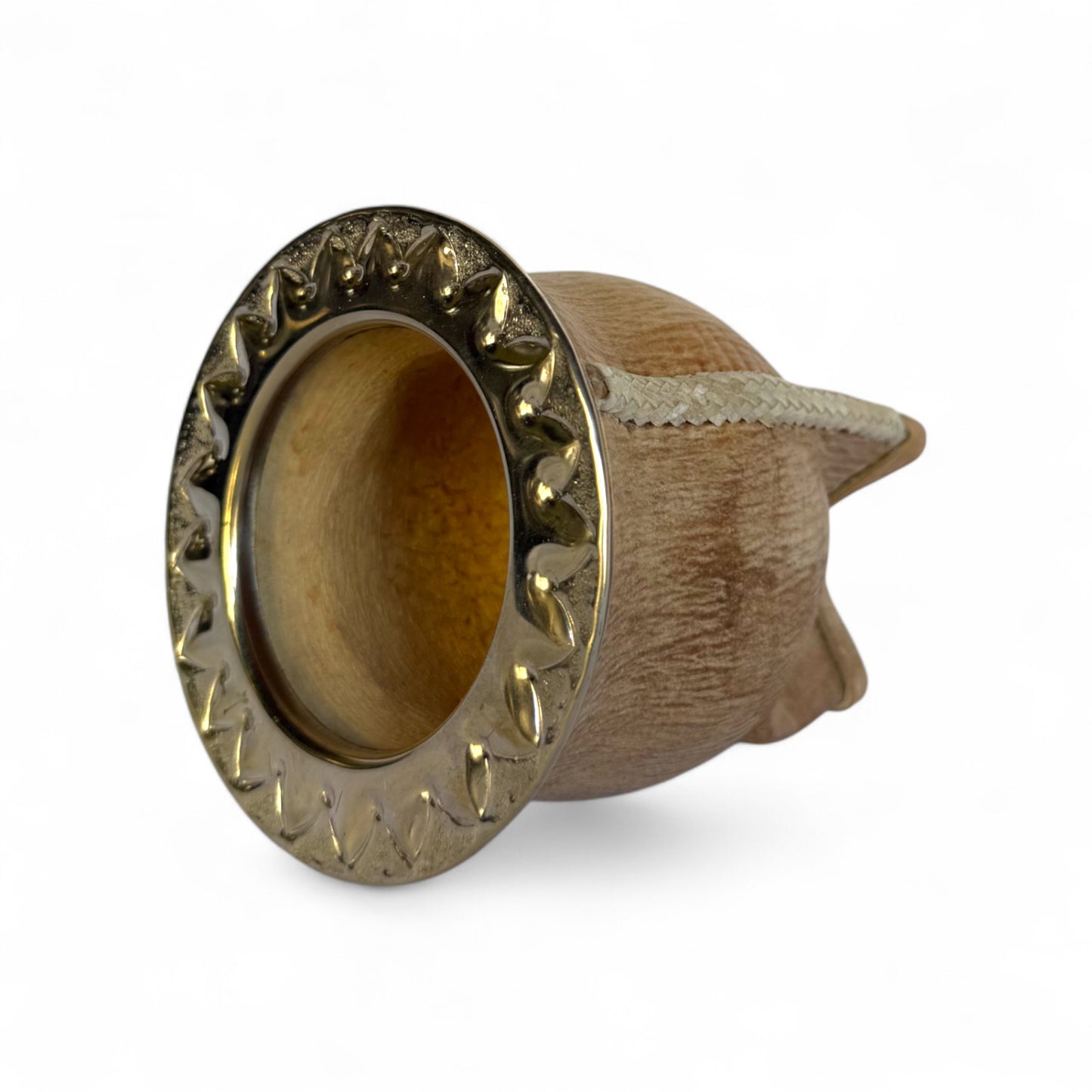 Mate Camionero Cuoio Crudo con Virola Alpaca | Standard