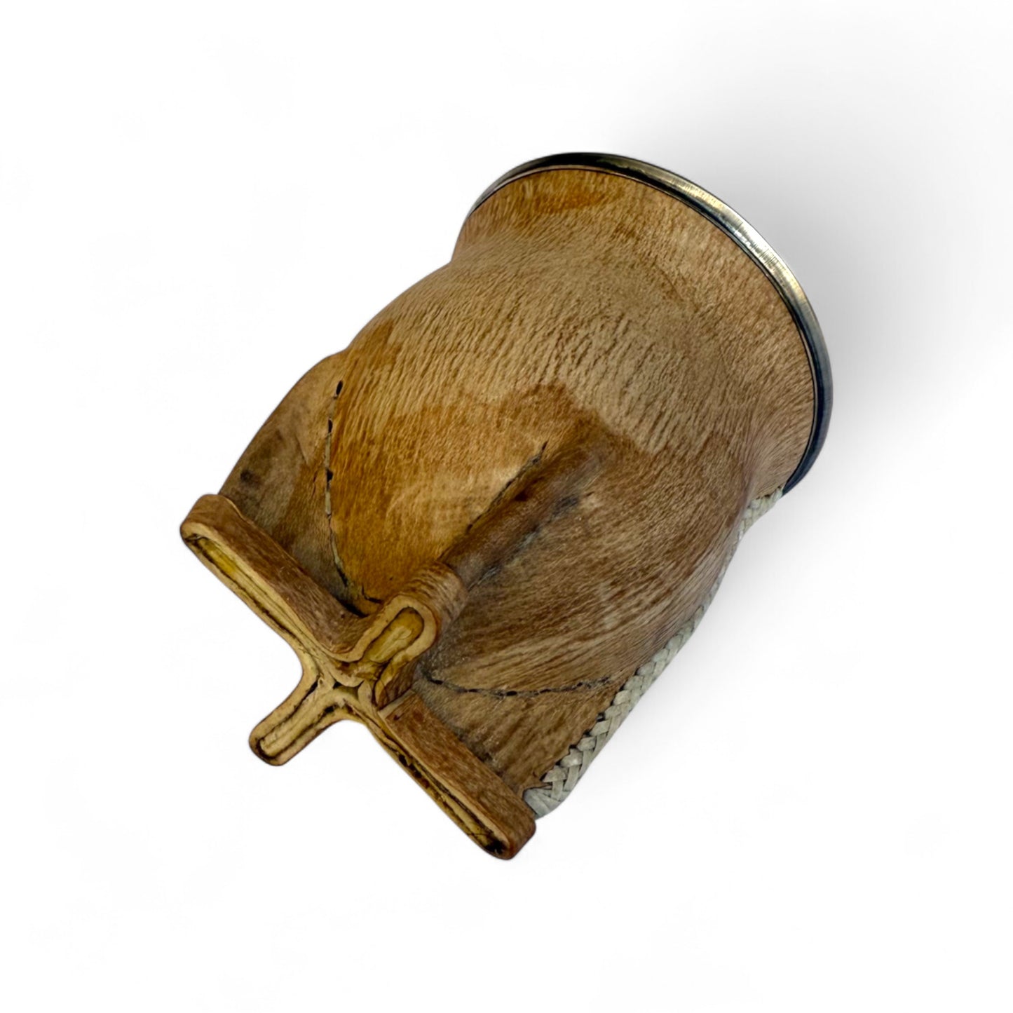 Mate Camionero Cuoio Crudo con Virola Alpaca | Standard