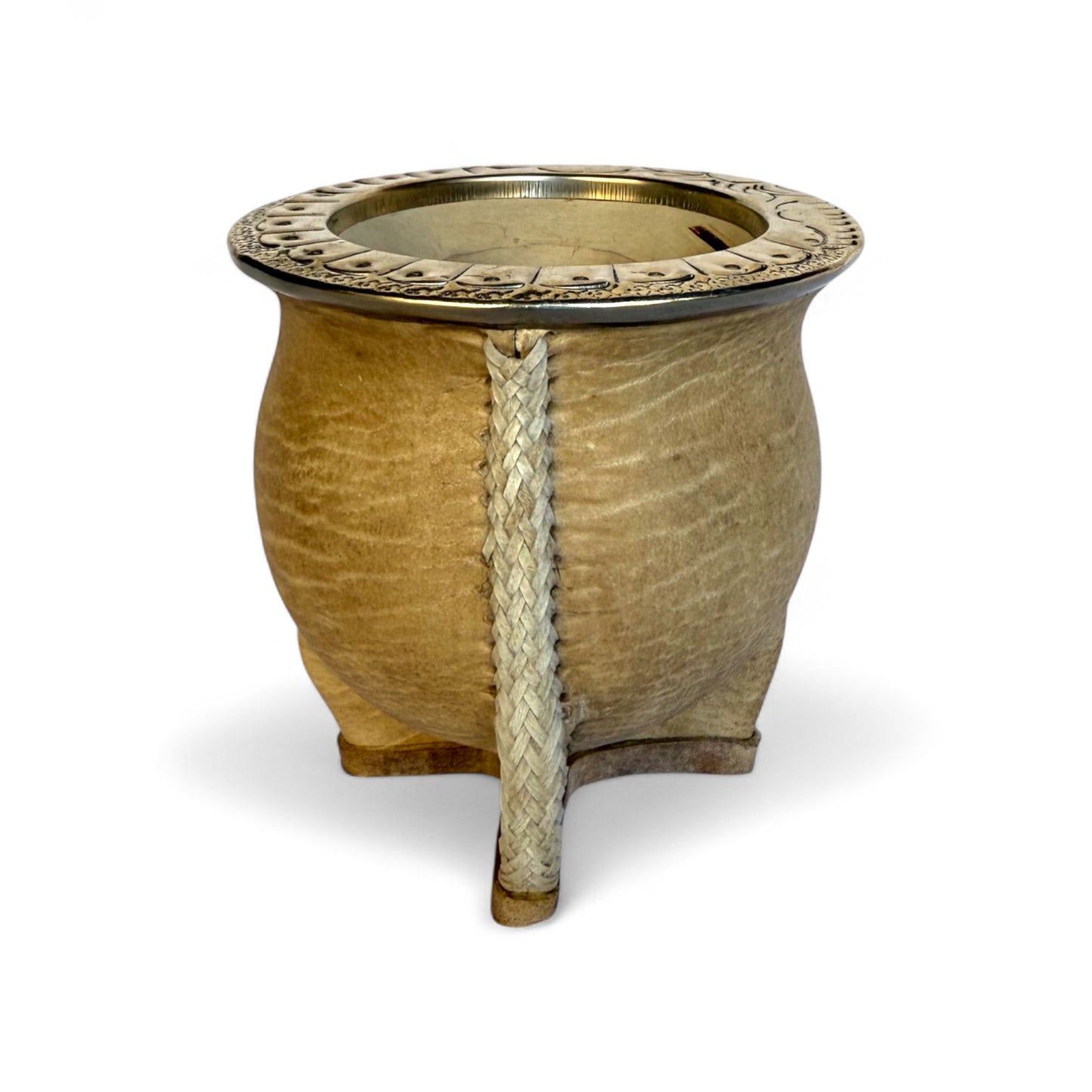 Mate Camionero Cuoio Crudo con Virola Alpaca | Standard