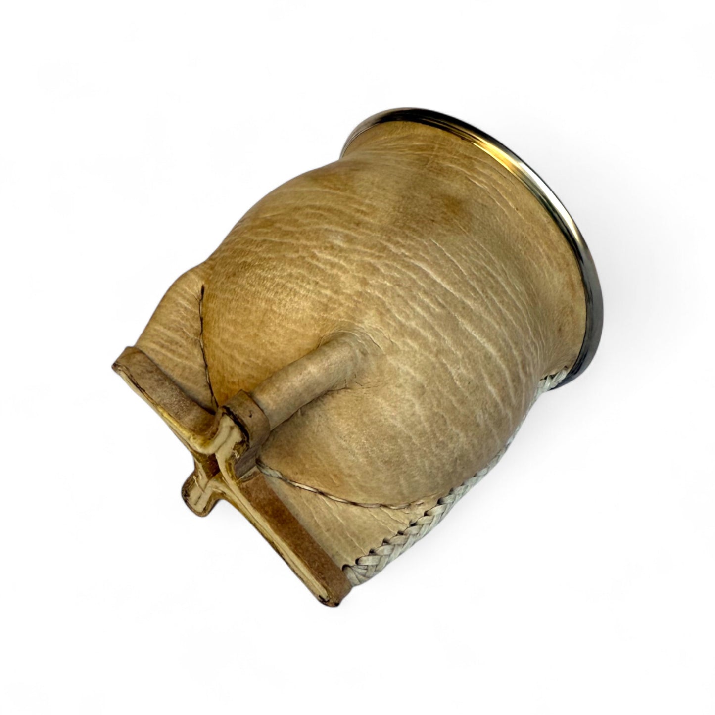 Mate Camionero Cuoio Crudo con Virola Alpaca | Standard