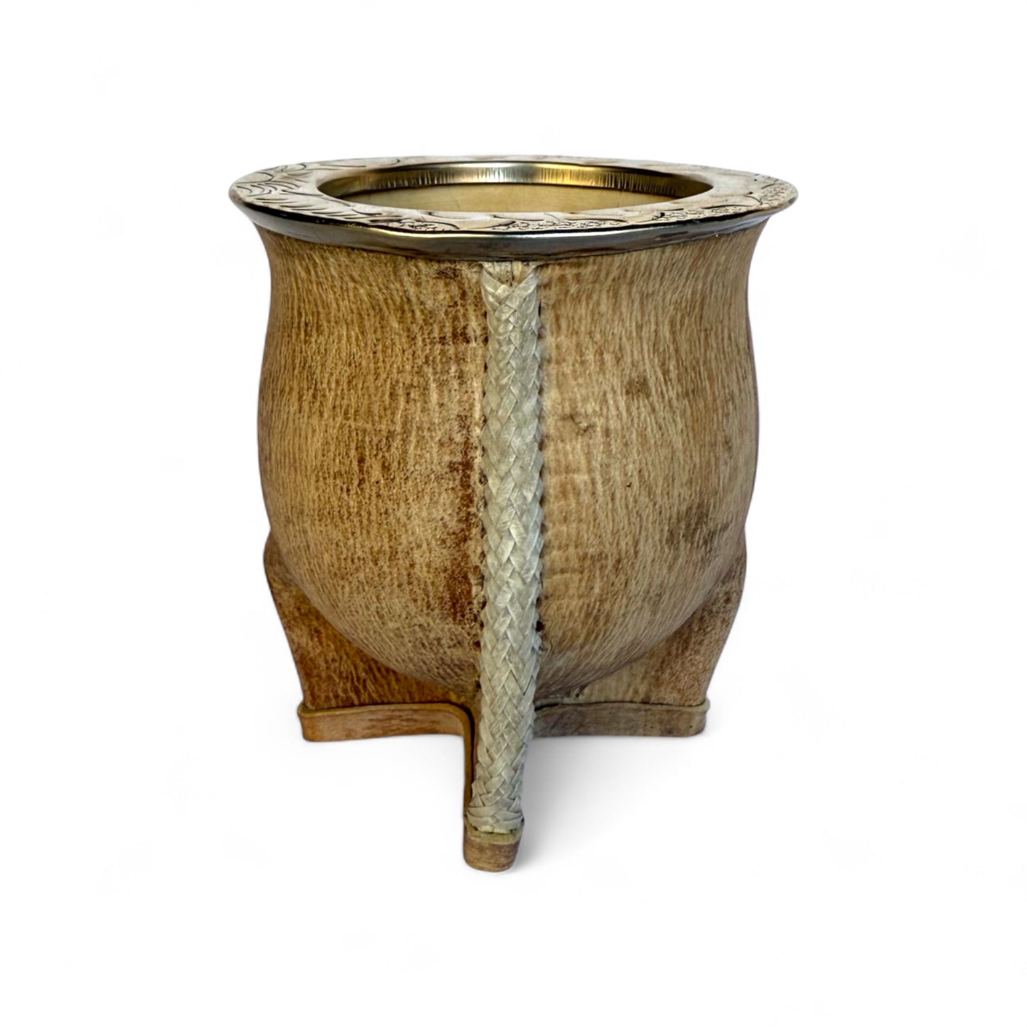 Mate Camionero Cuoio Crudo con Virola Alpaca | Standard