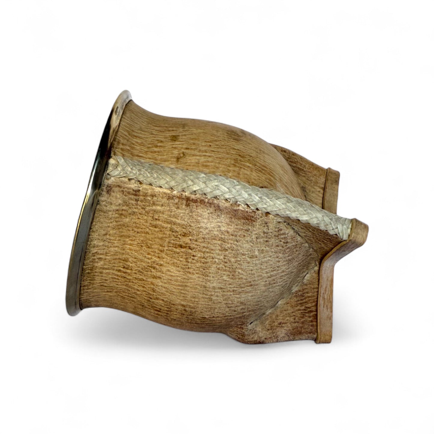 Mate Camionero Cuoio Crudo con Virola Alpaca | Standard