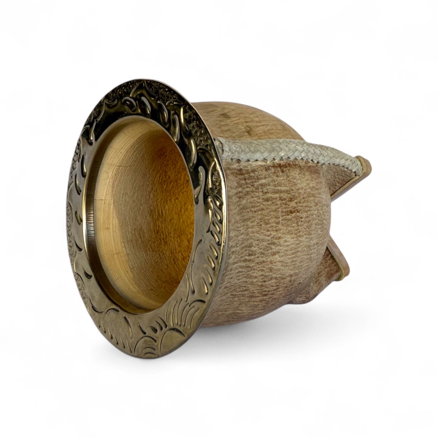 Mate Camionero Cuoio Crudo con Virola Alpaca | Standard