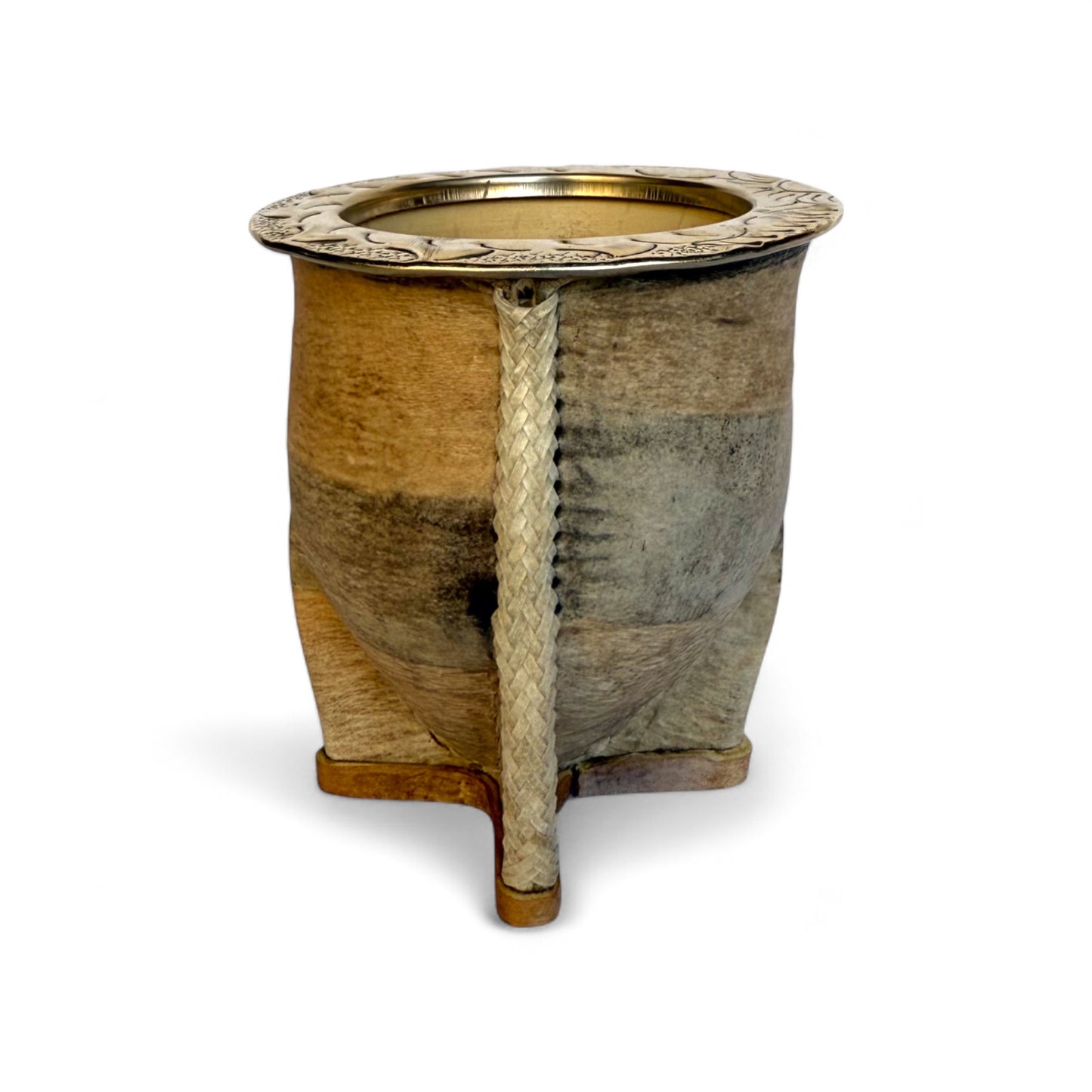 Mate Camionero Cuoio Crudo con Virola Alpaca | Standard