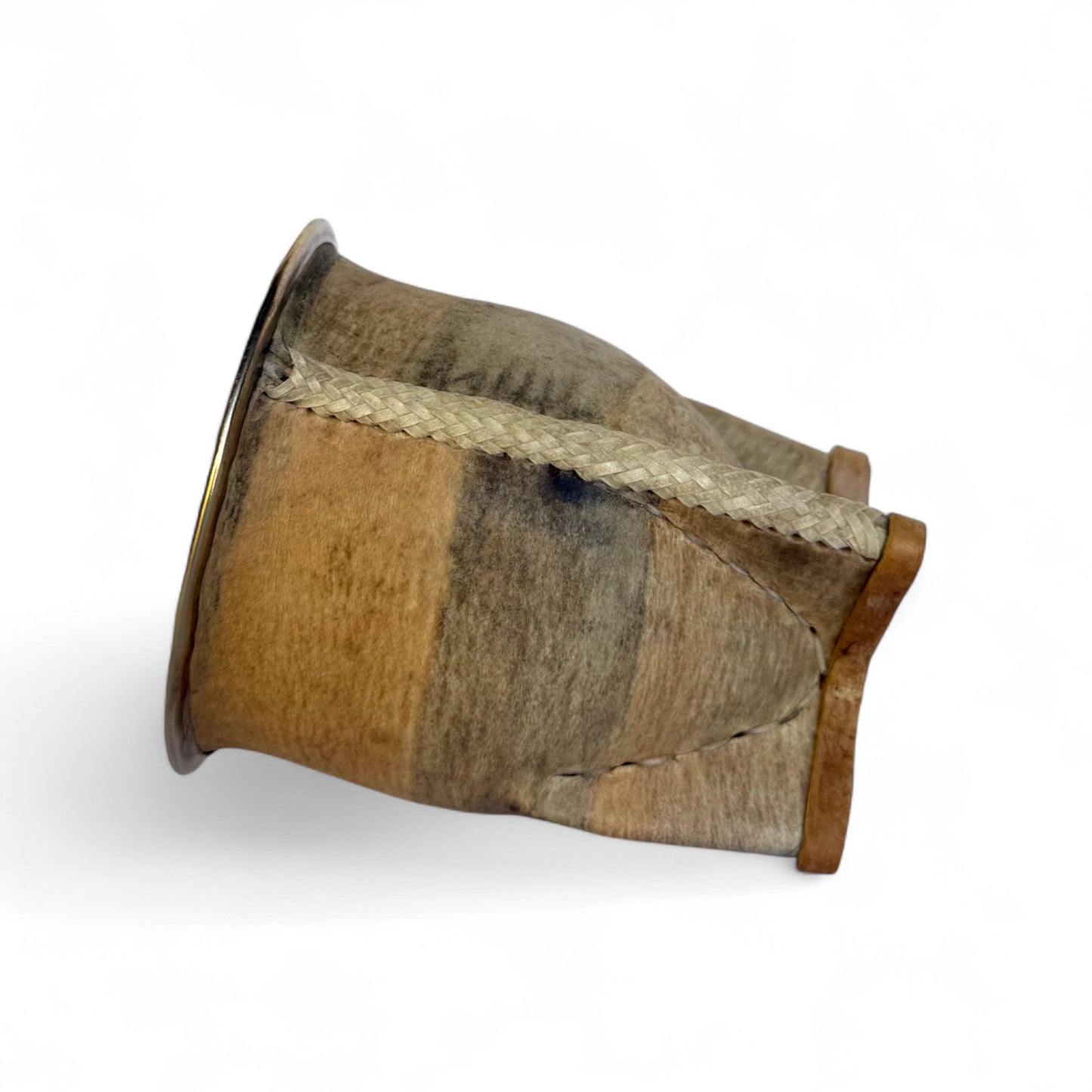 Mate Camionero Cuoio Crudo con Virola Alpaca | Standard